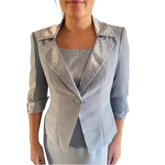 Jovani Light Blue Dress with Jacket - Picture 2 of 5